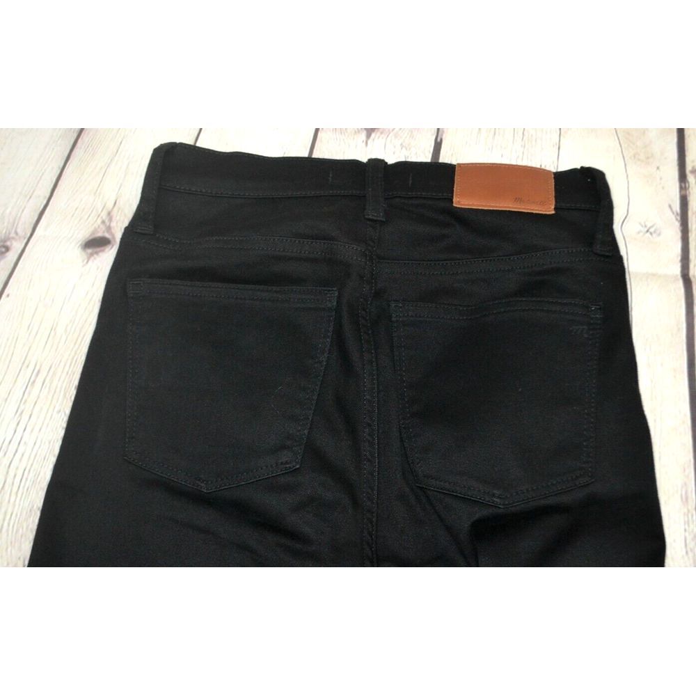 MADEWELL Women's 9" High Rise Skinny Jeans SIZE 24 Black Wash Raw Hem - Picture 4 of 8